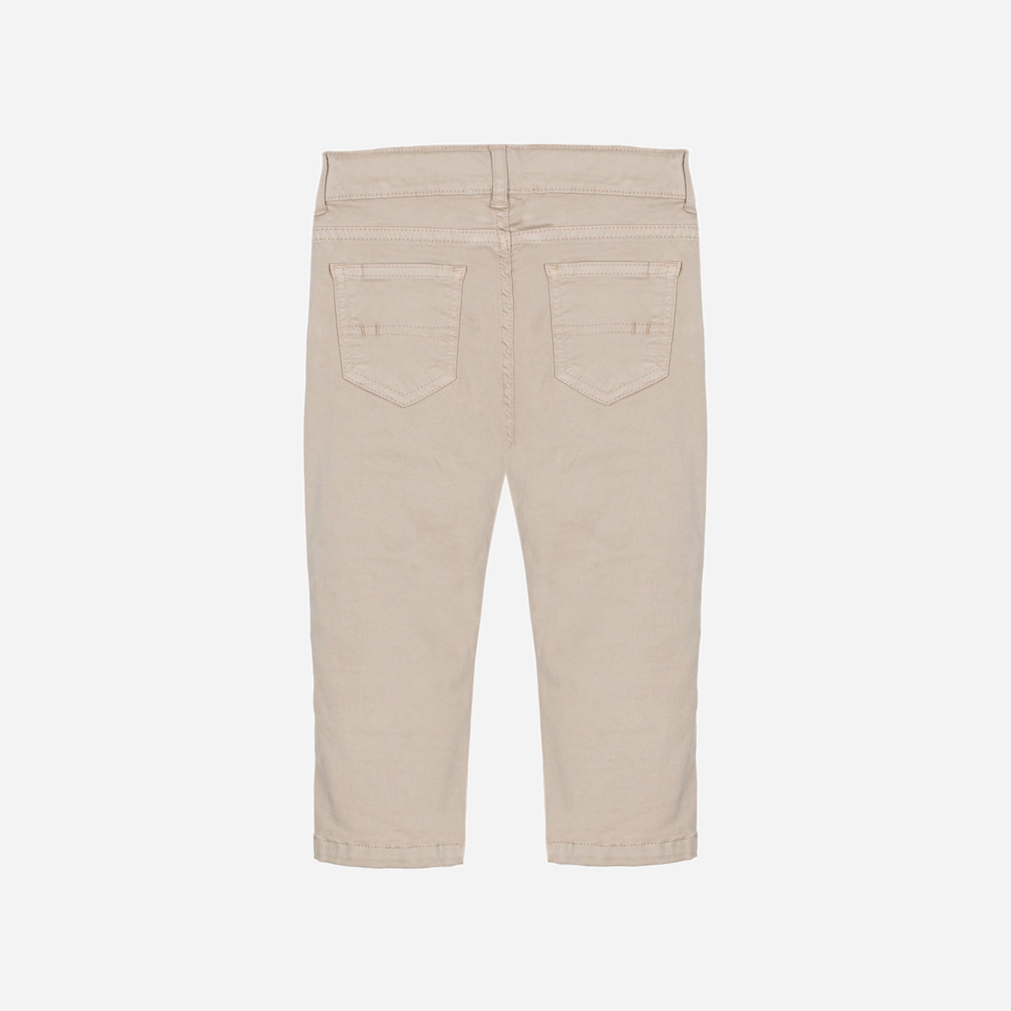 Ecru Beige Plaid Polo and Beige Pants