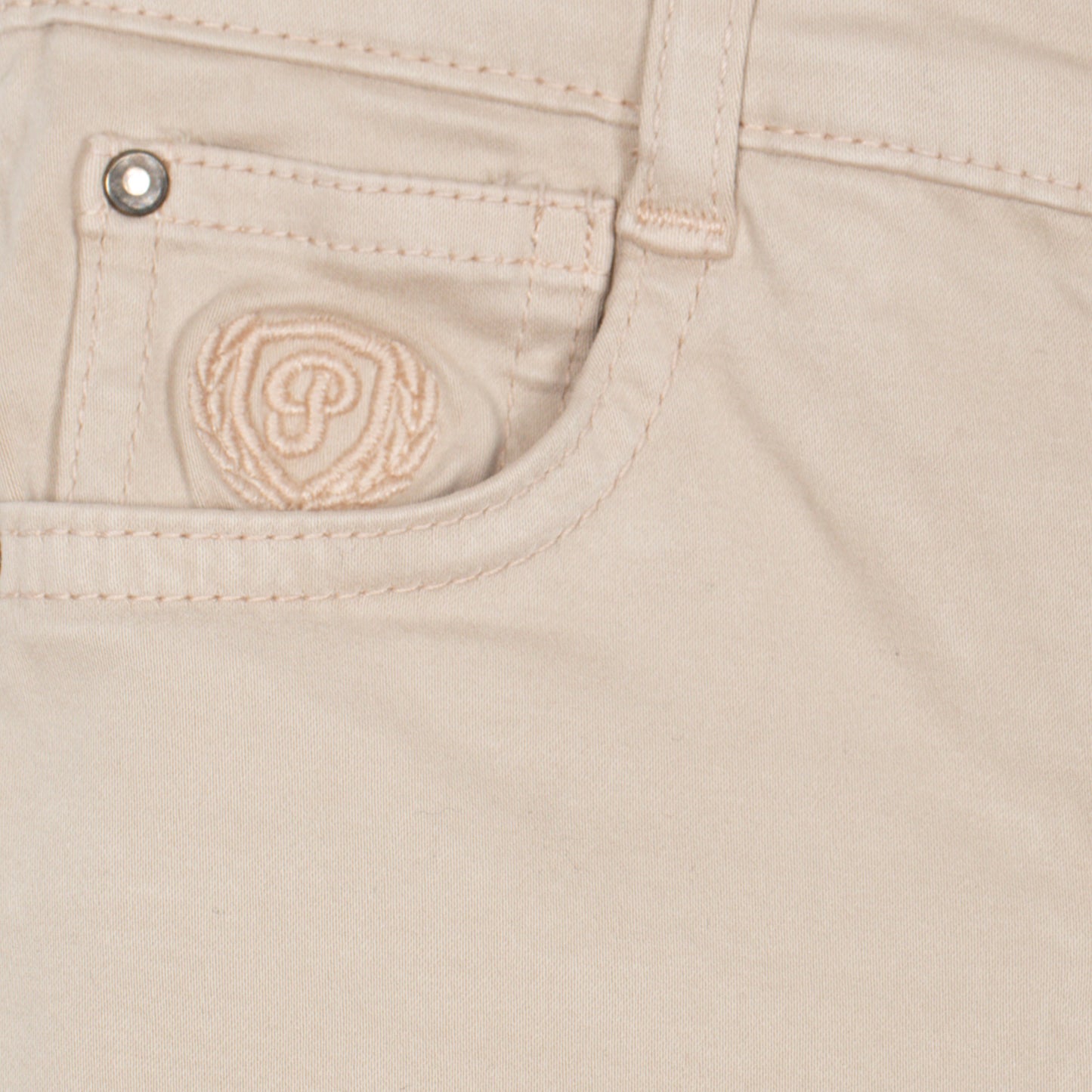Ecru Beige Plaid Polo and Beige Pants