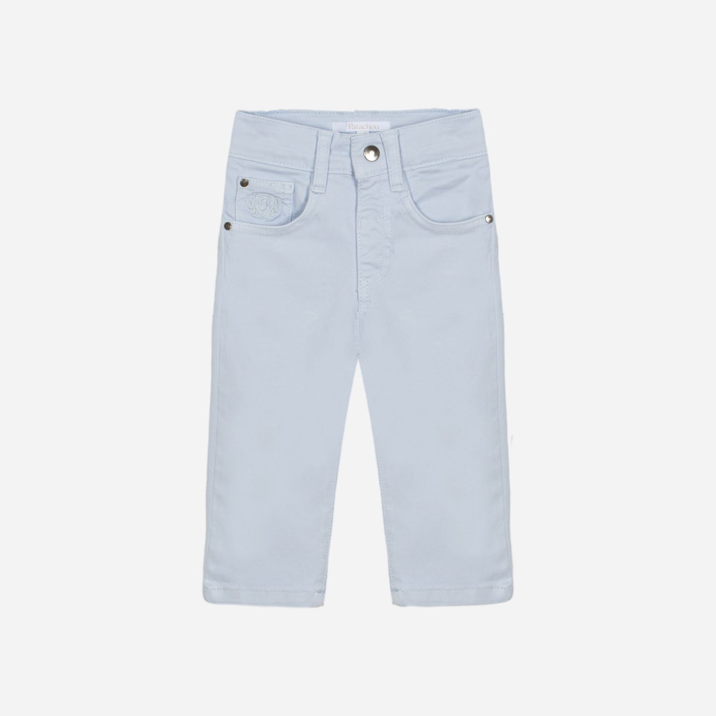 Ecru Long Sleeve and Light Blue Pants