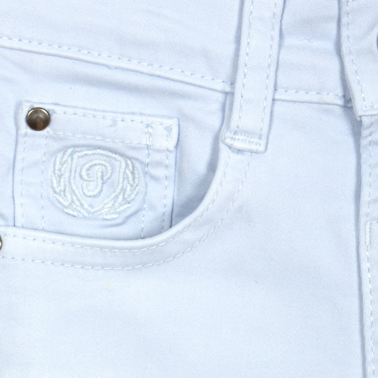 Ecru Long Sleeve and Light Blue Pants