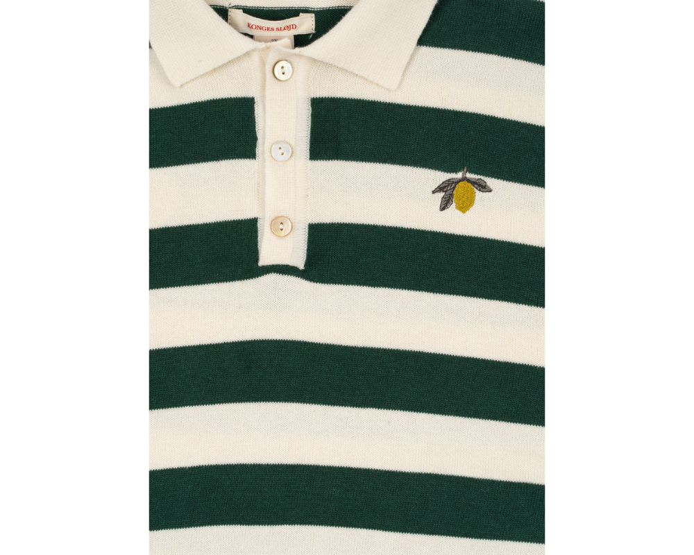 Manis Knit Polo - Pine Grove Stripe