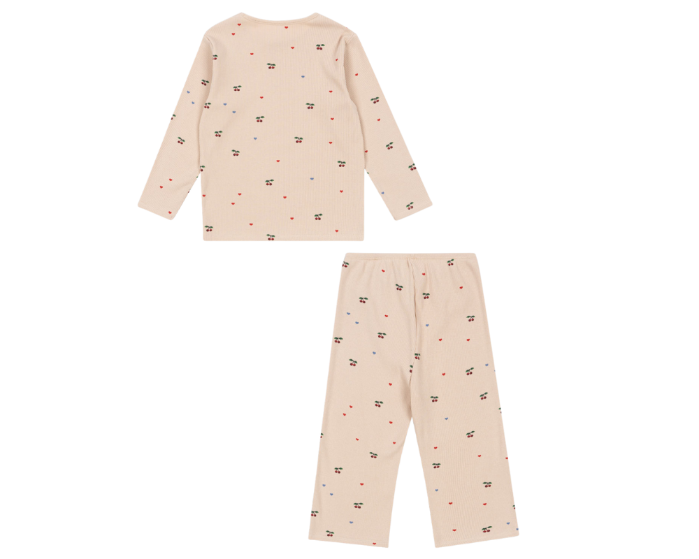 Ella LS Pants Set - Cherry Coeur Blush