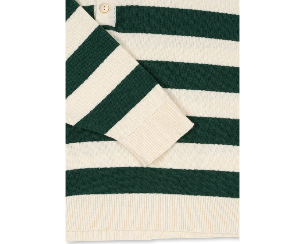 Manis Knit Polo - Pine Grove Stripe