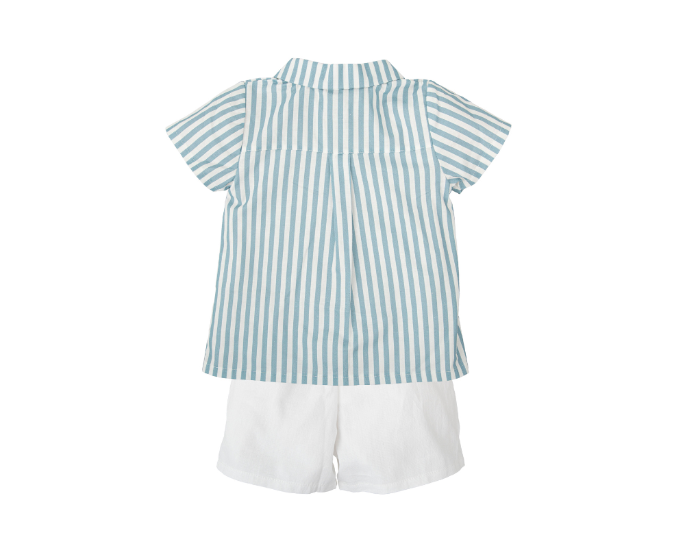 Aureola Striped Shorts Set