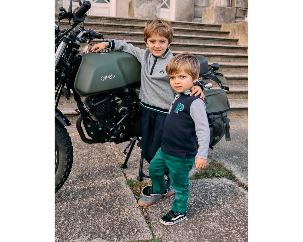 Marine Polo and Emerald Pant Set