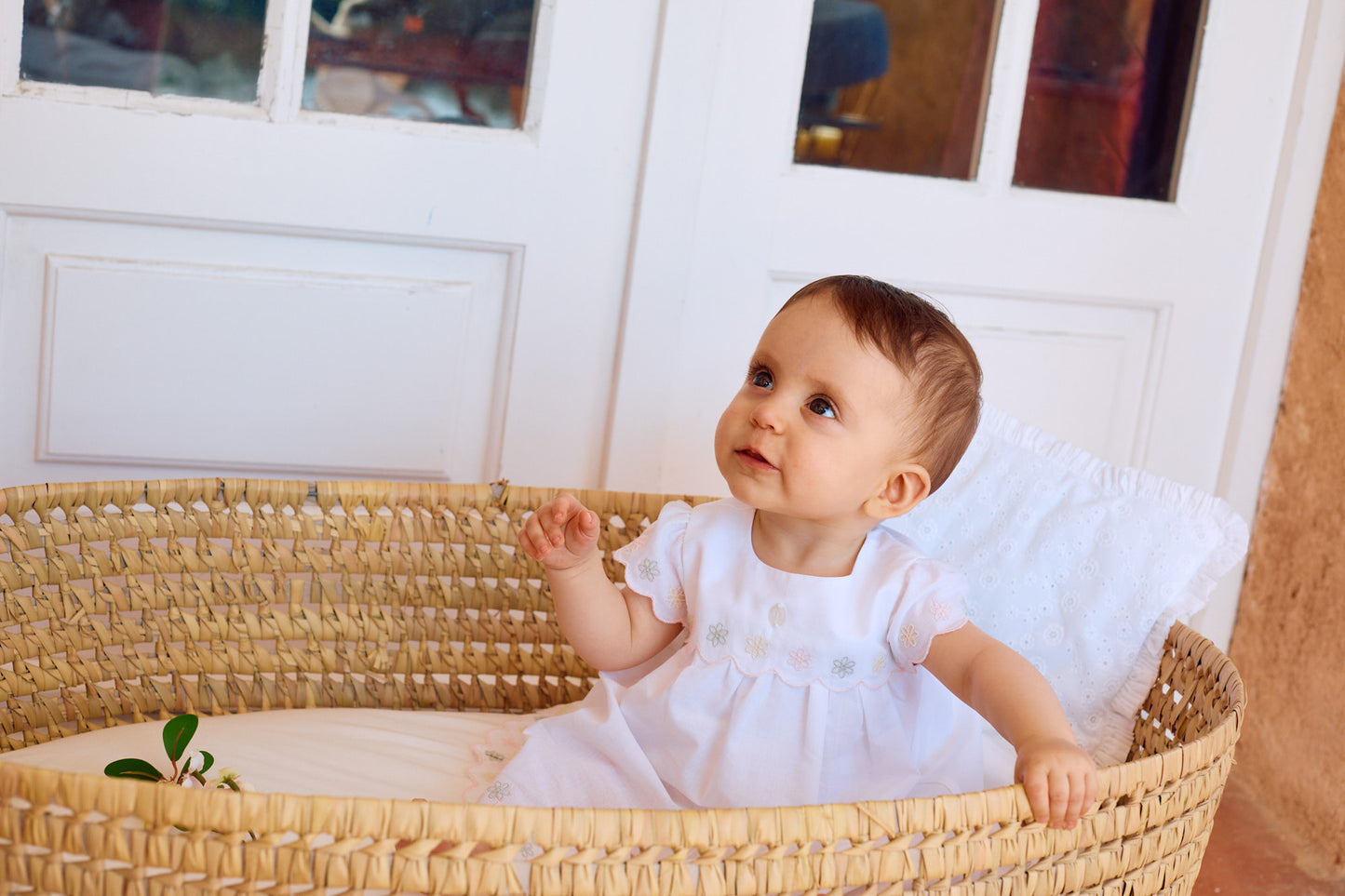 White Embroidered Baby Dress