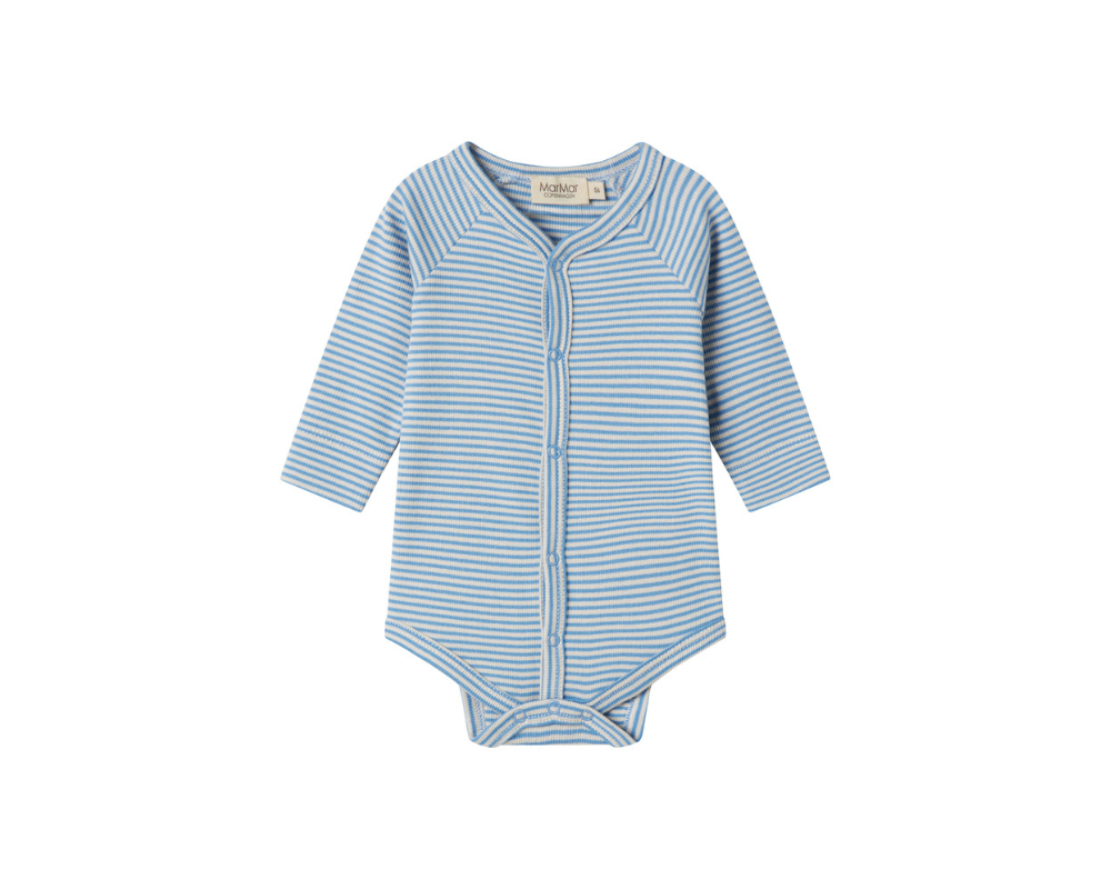 Bruno Blue Stripe Ribbed Baby Set