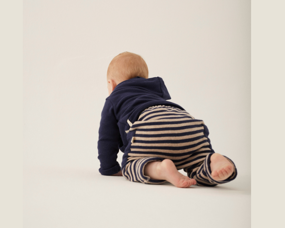 Soft Brushed Hooded Sweater and Striped Pants
