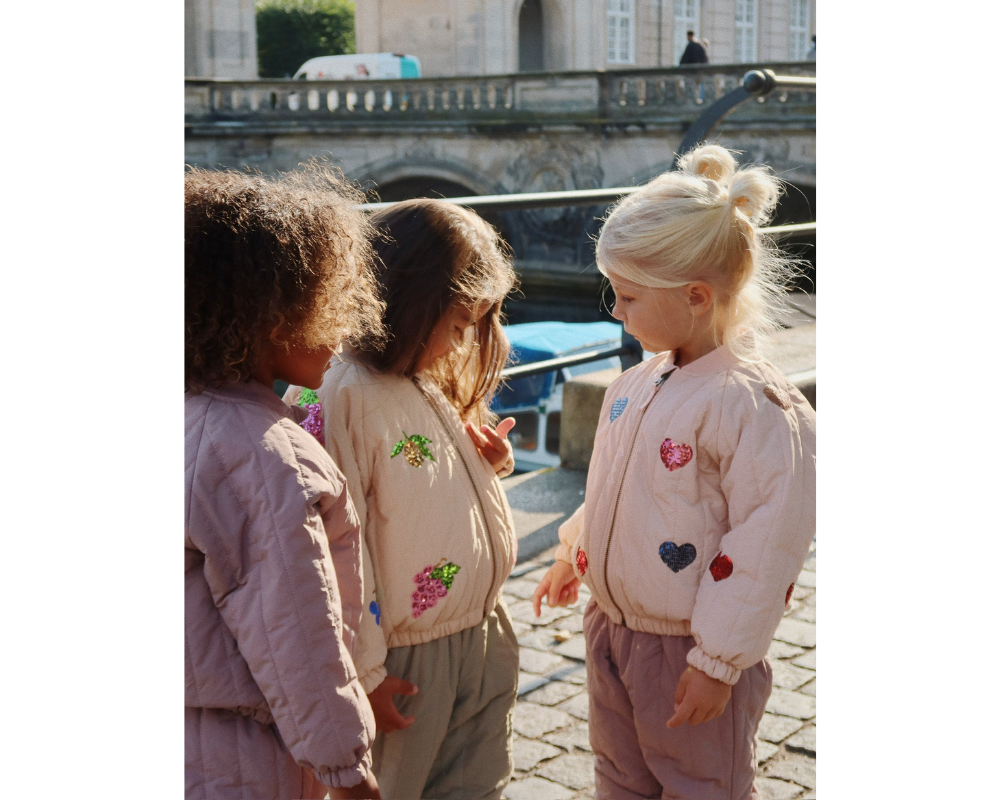 Juno Sequin Bomber Jacket - Cameo Rose