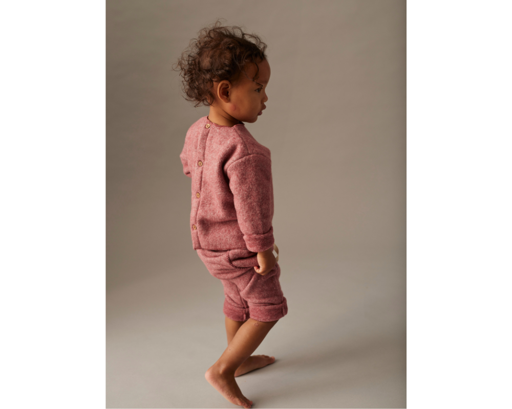 Soft Melange Bamboo Sweater Set - Rose Tea