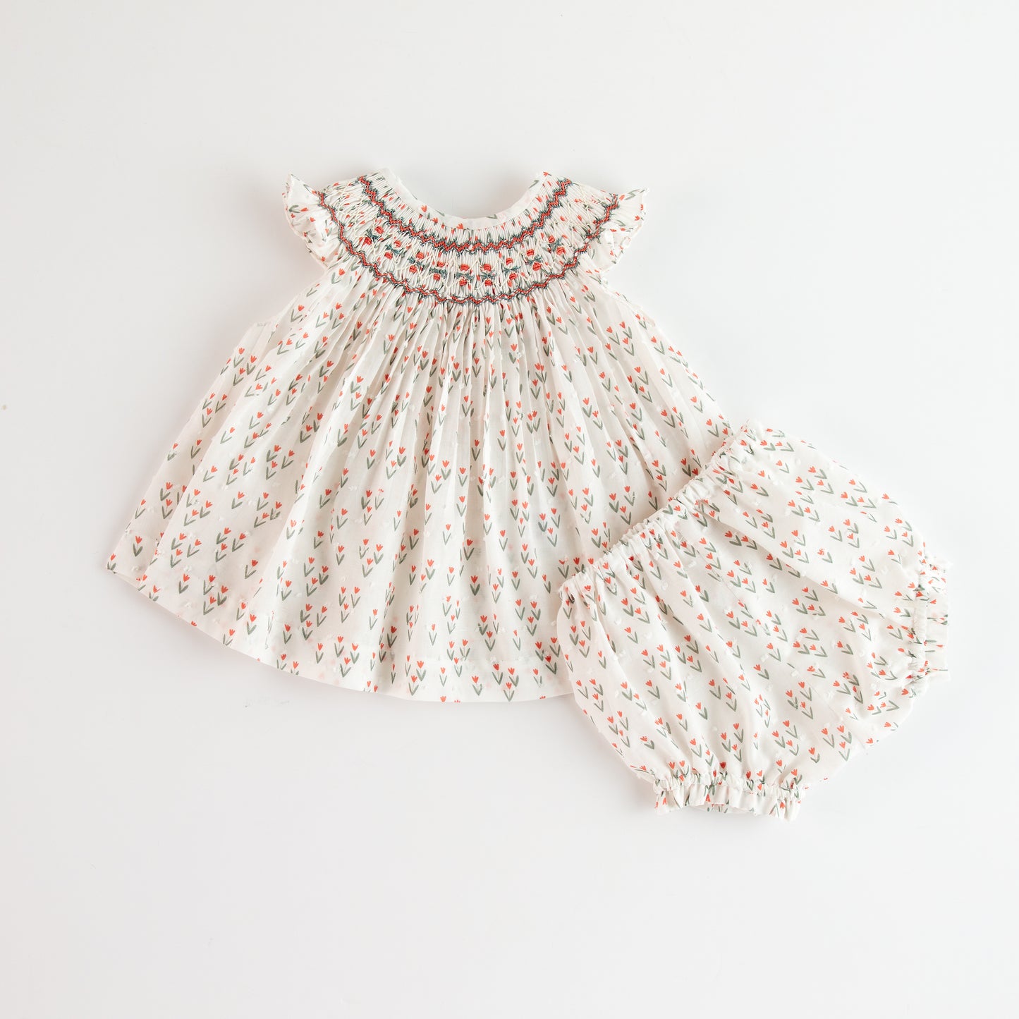 Tulip Smocked Baby Set