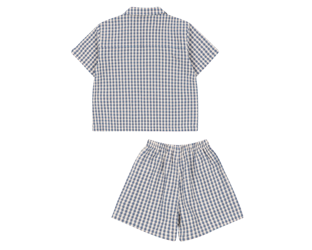 Kim Captains Check Shorts Set