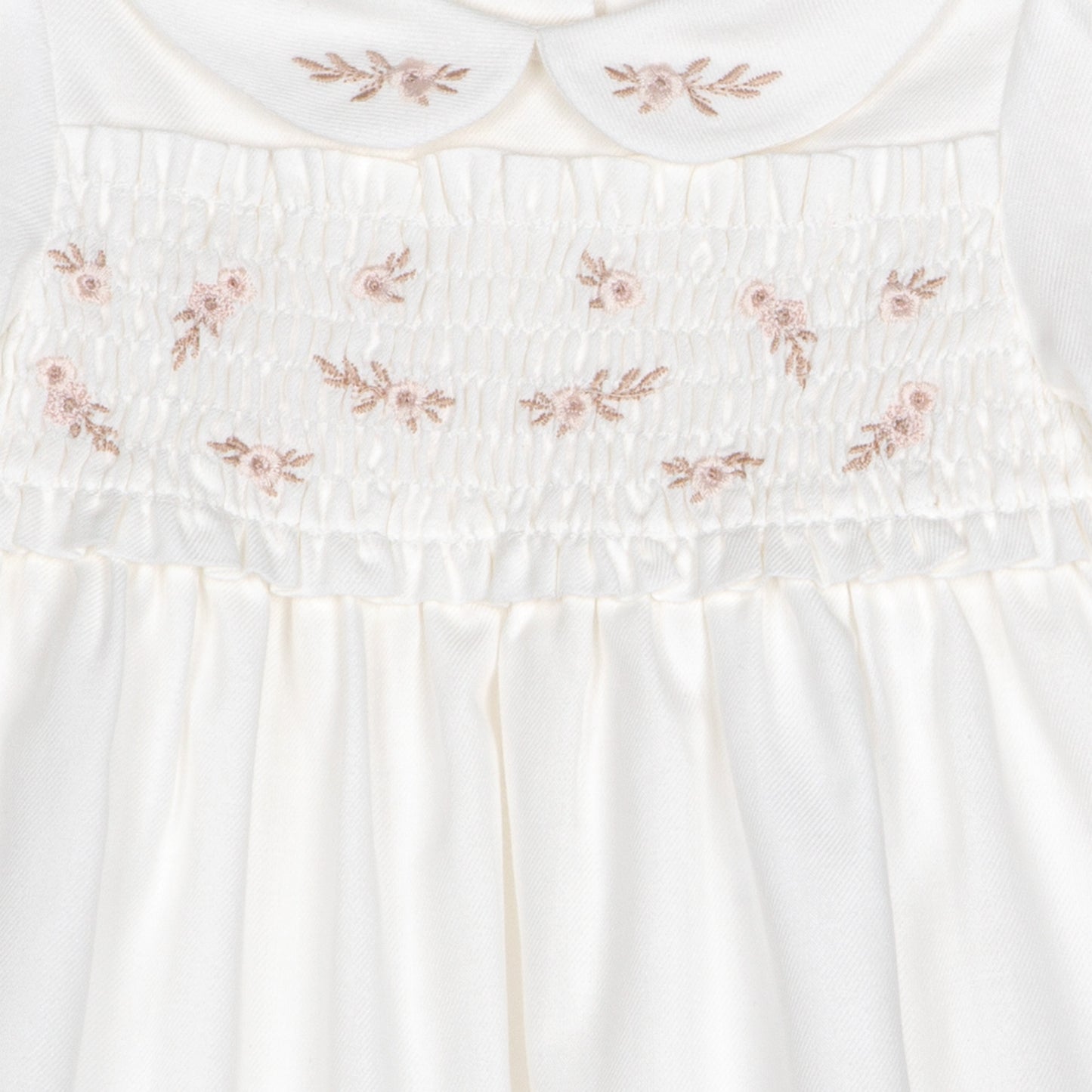 Baby Smocked Ecru Dress