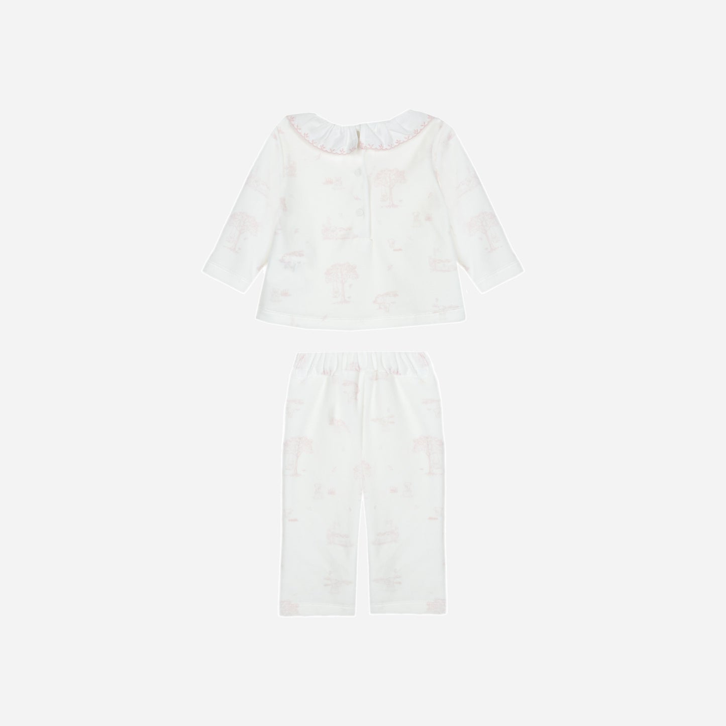 Knit Sweet Toile de Jouy Velour Baby Set