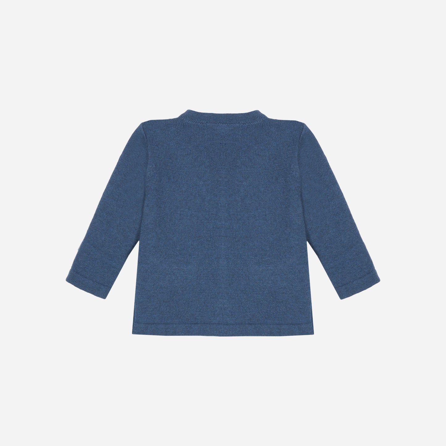 Baby Boy Wool and Cashmere Bear Sweater with Blue Flannel Pants