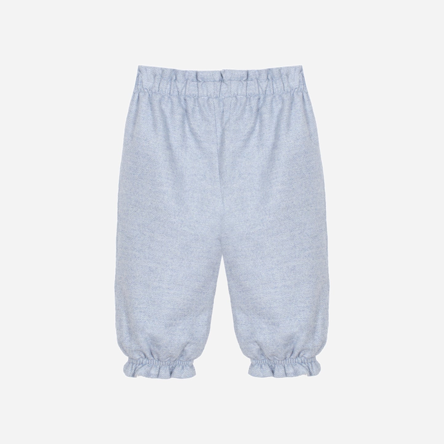 Woven Melange Blue Floral Pants Set