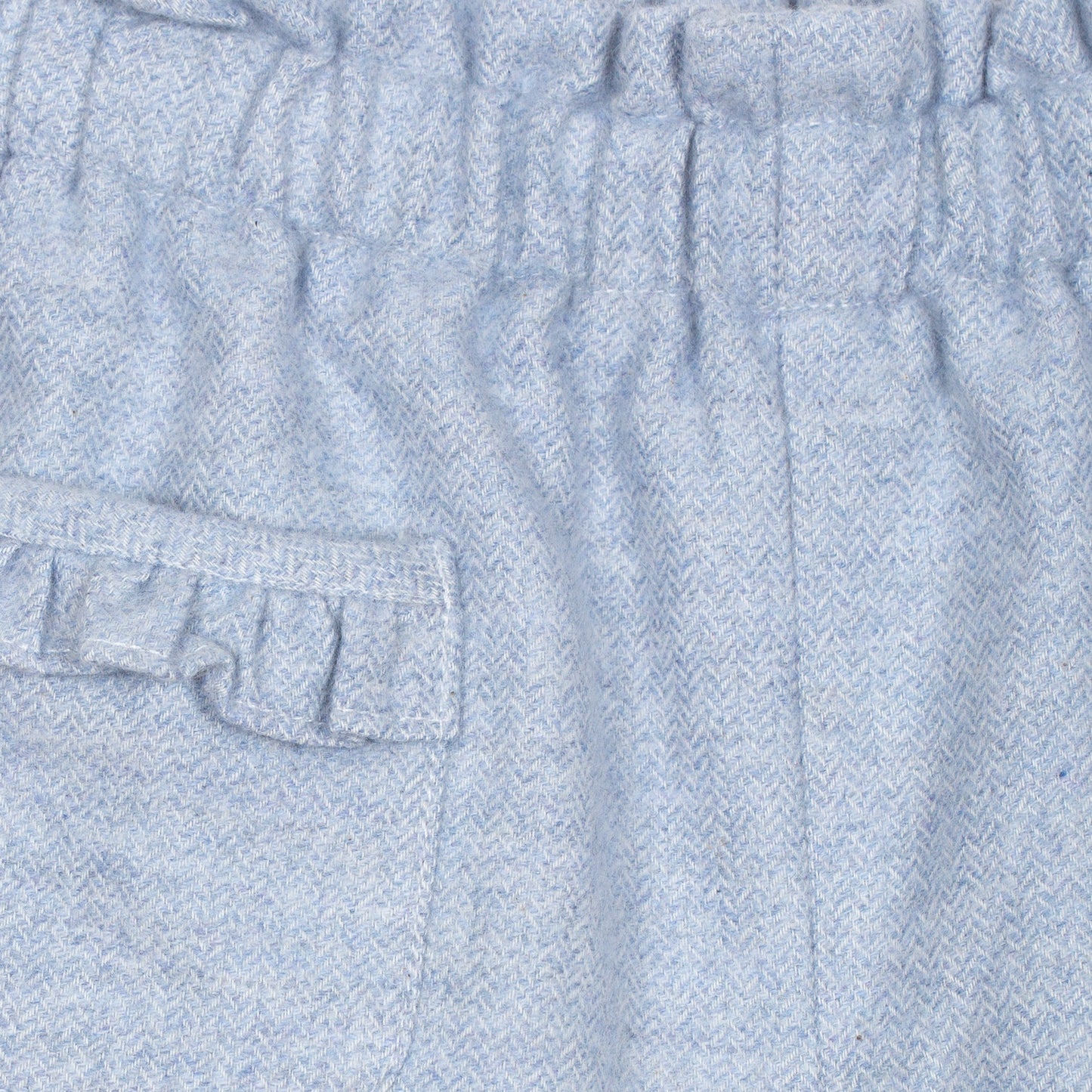 Woven Melange Blue Floral Pants Set