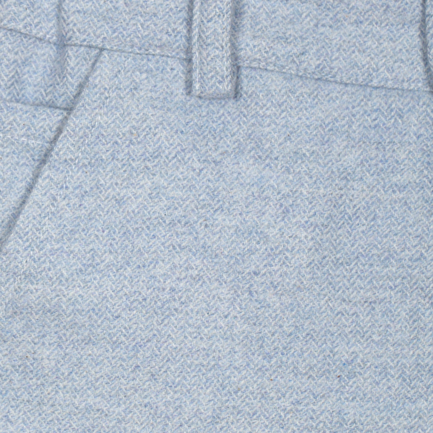 Ecru Polo Long Sleeve and Melange Blue Woven Pants