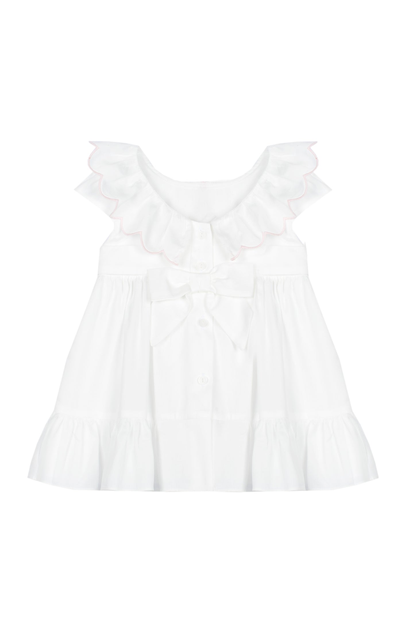 White Dress with Floral Embroidery
