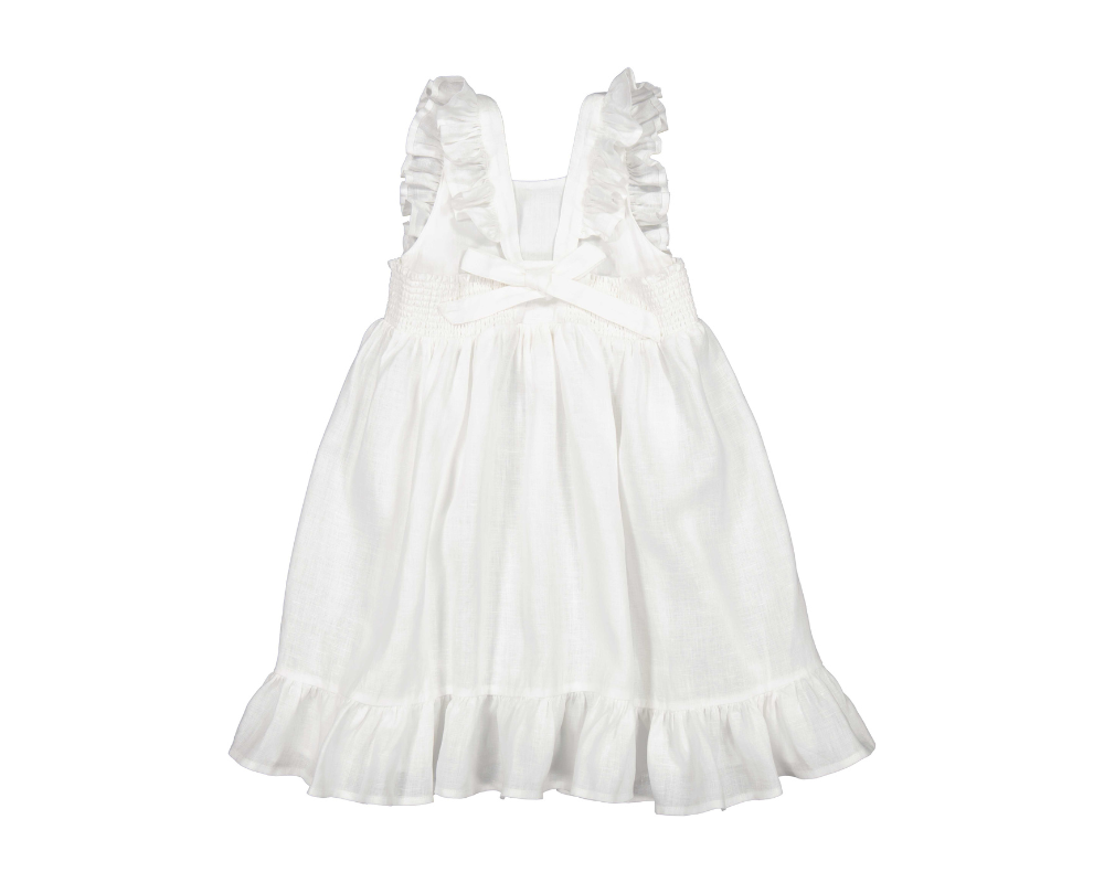 White Danita Frill Dress