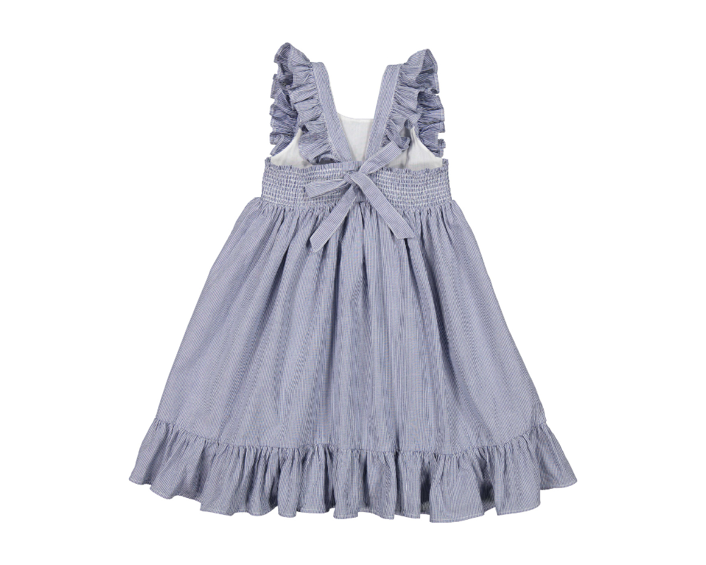 Navy Stripe Danita Frill Dress