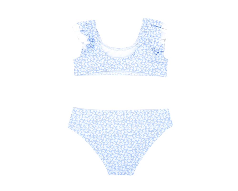 Bikini Flor Azul Celeste