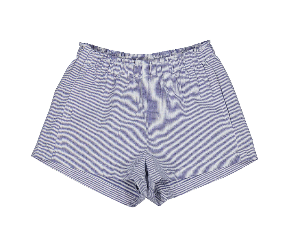 Tira and Pala Navy Stripe Shorts Set