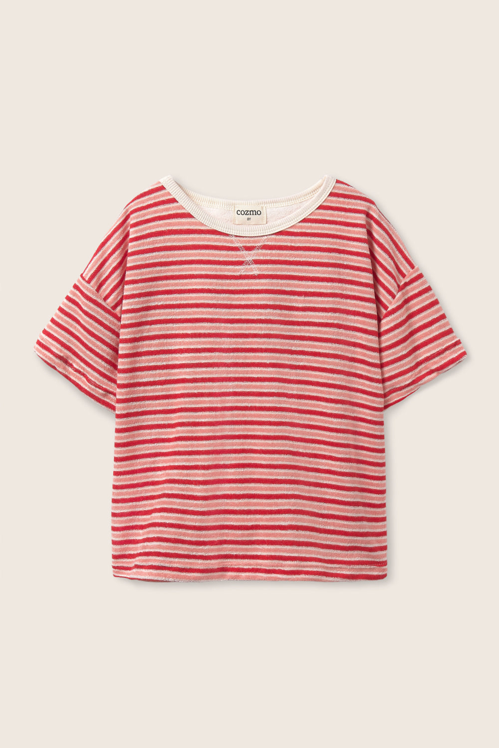 Pink Tomato Striped Shorts Set