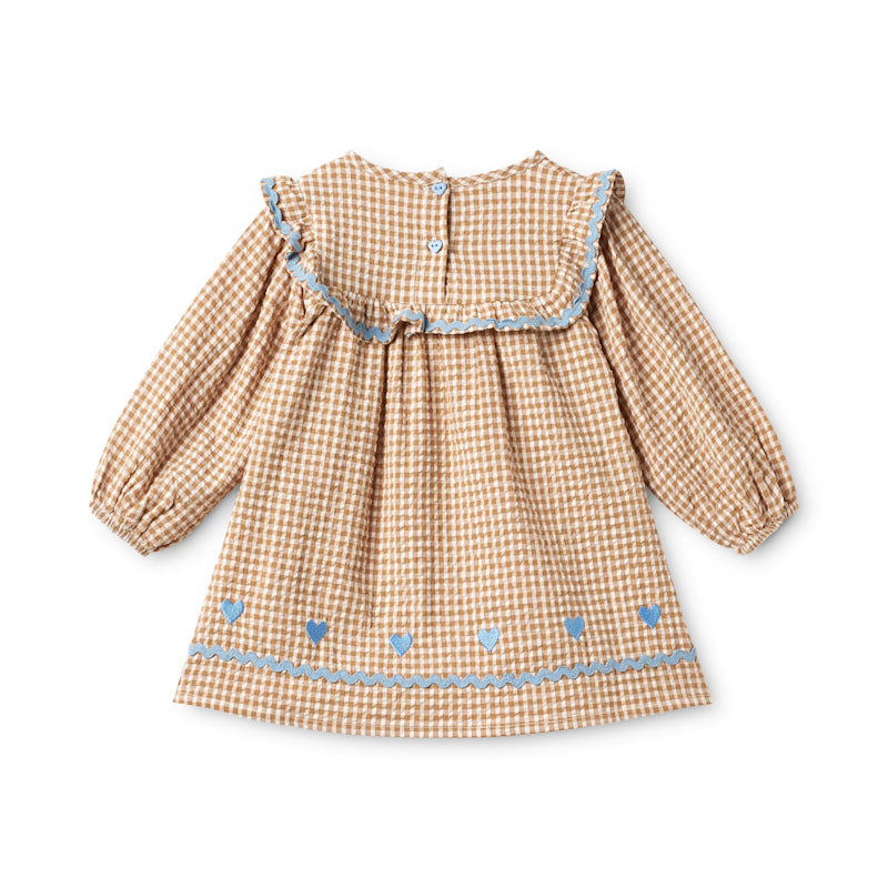 Ellis Dress - Coffee Gingham