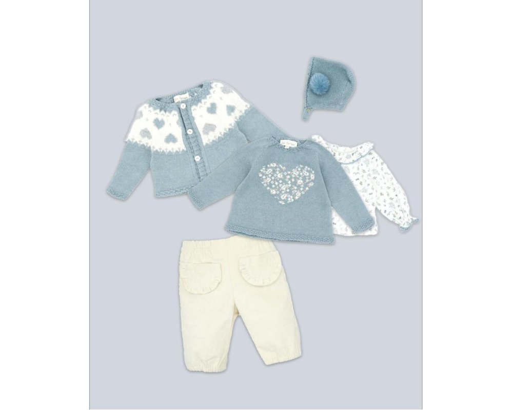 Blue Heart Knit Sweater