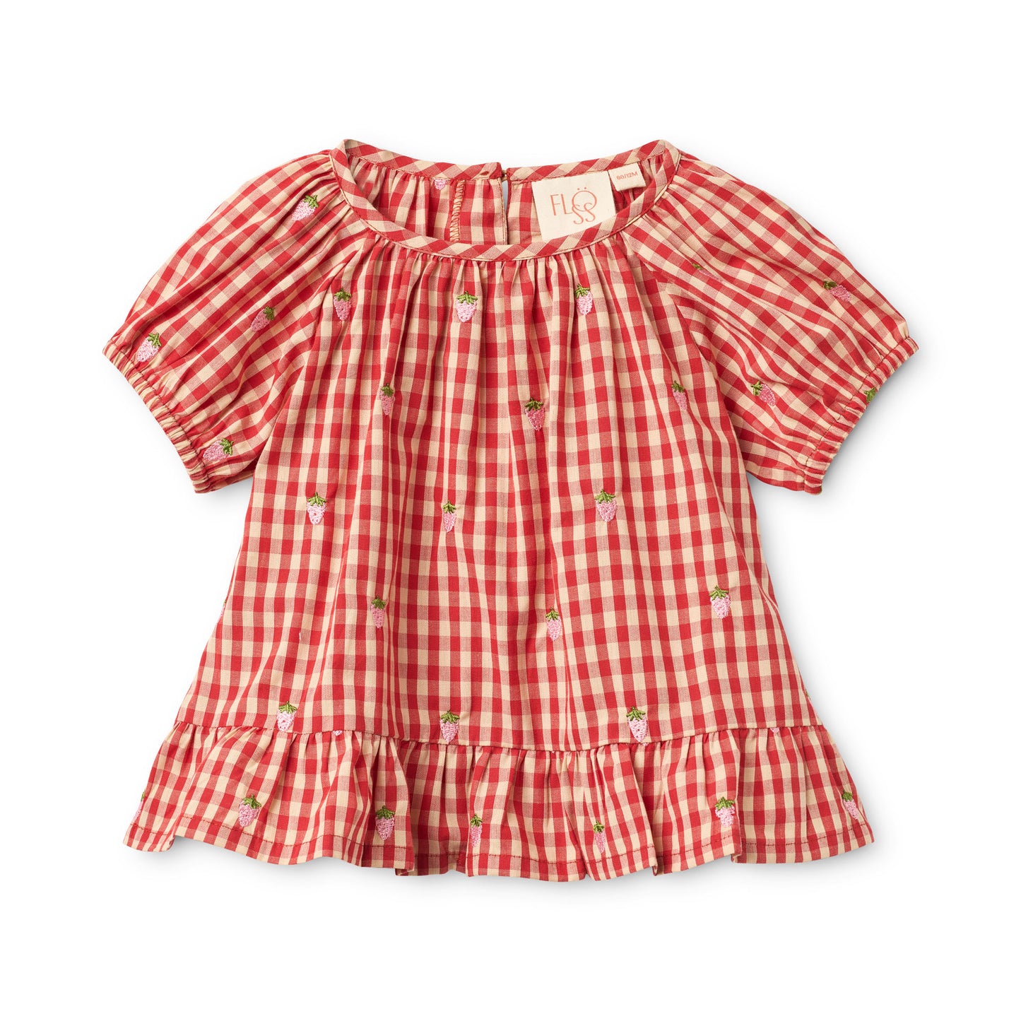 Molly Pineberry Top - Berry Gingham
