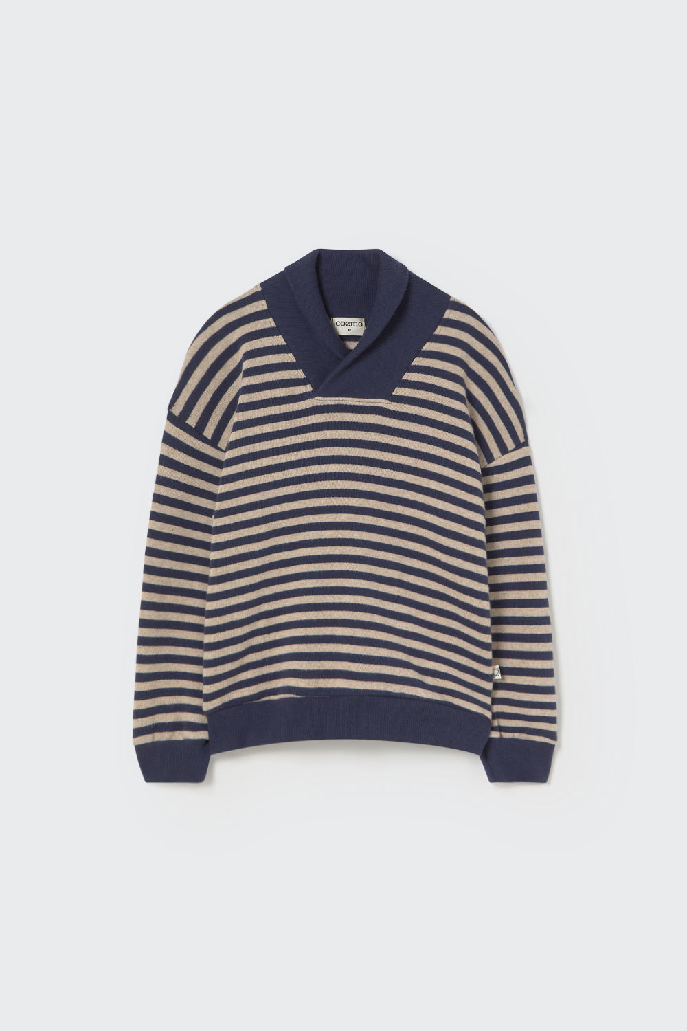Soft Stripes Collar Sweater and Dobby Denim Pocket Pants