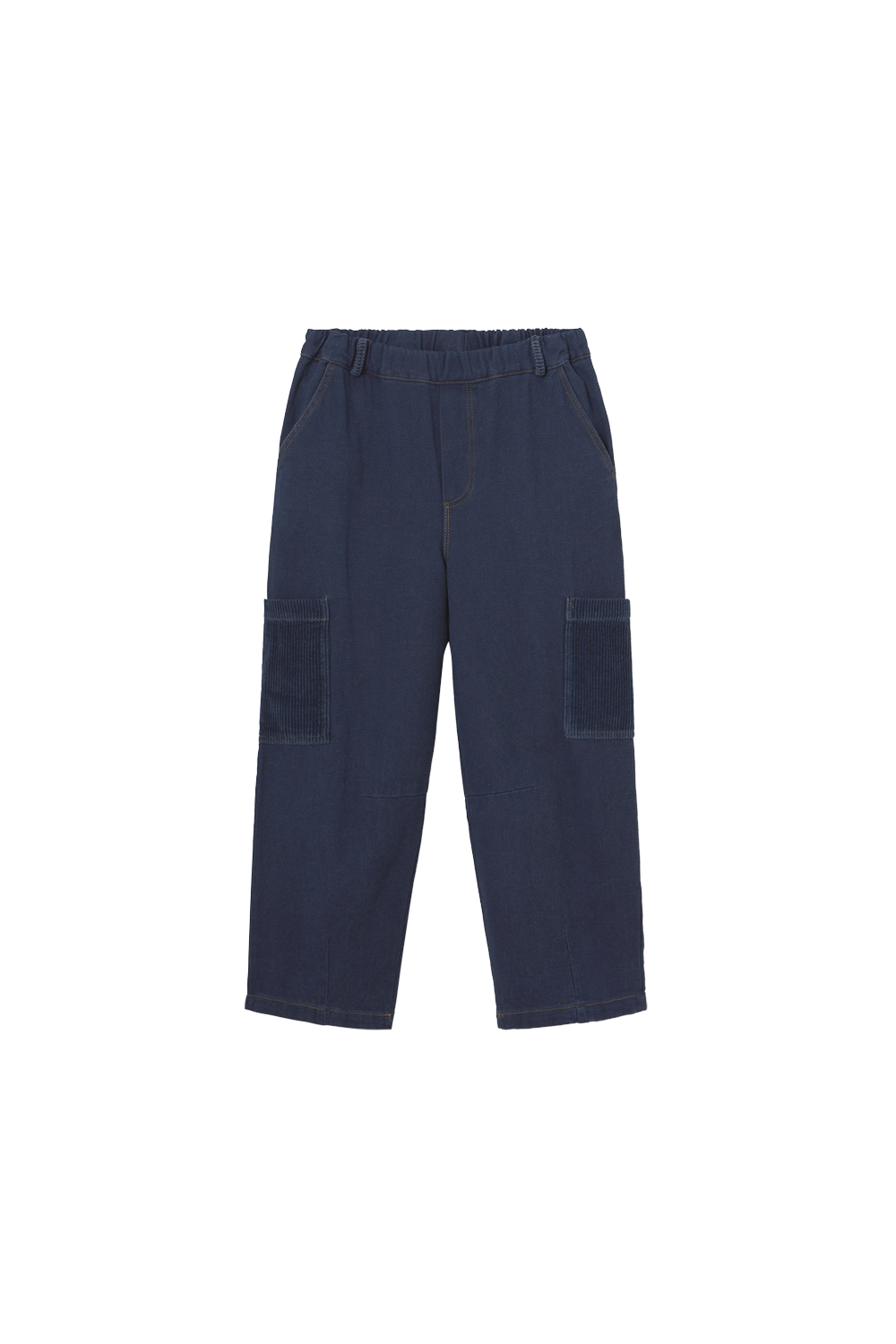 Soft Stripes Collar Sweater and Dobby Denim Pocket Pants