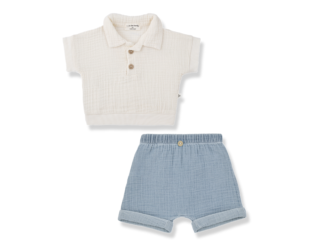 Guido Top and Angelo Denim Shorts Set