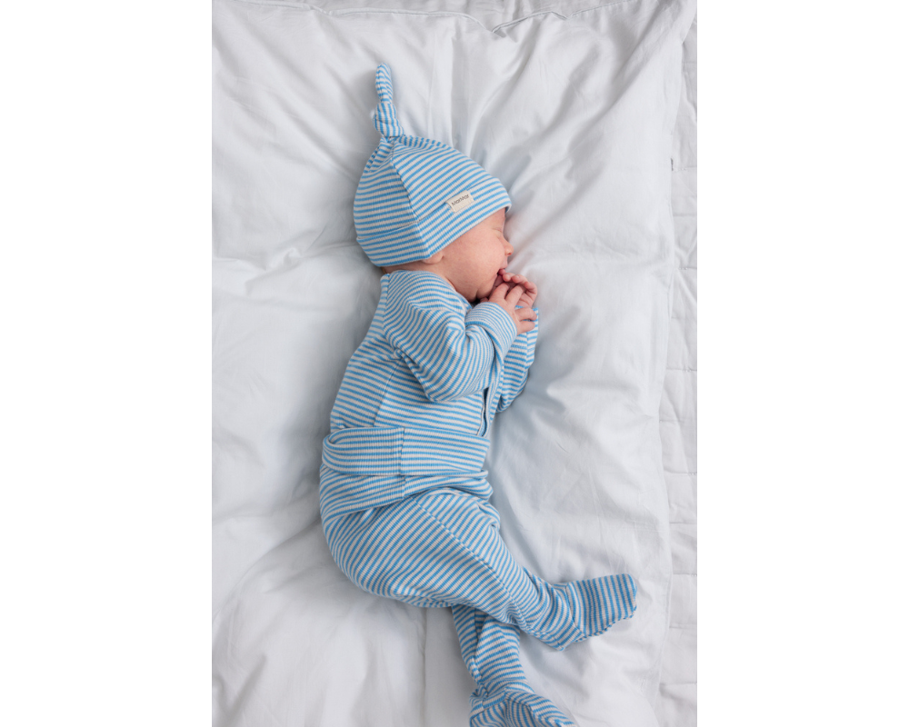 Bruno Blue Stripe Ribbed Baby Set