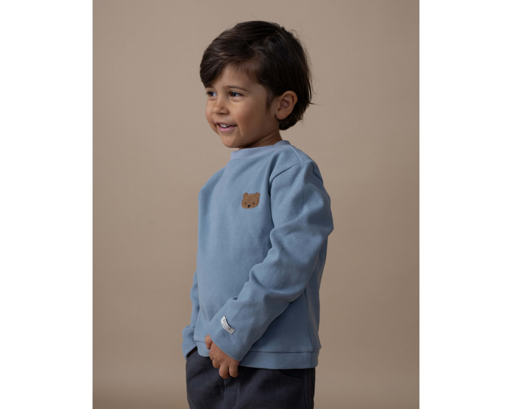 Jorijn Longsleeve Bear - Foggy Blue