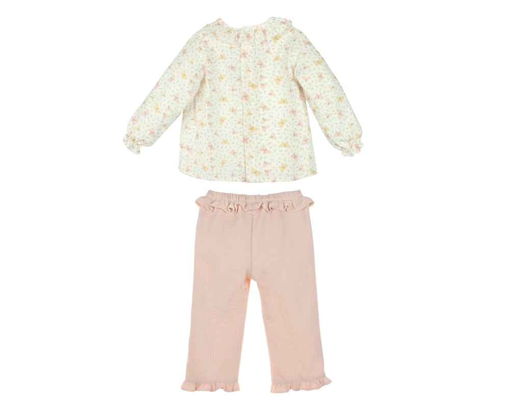 Bebito Butterfly Blouse and Legging Set