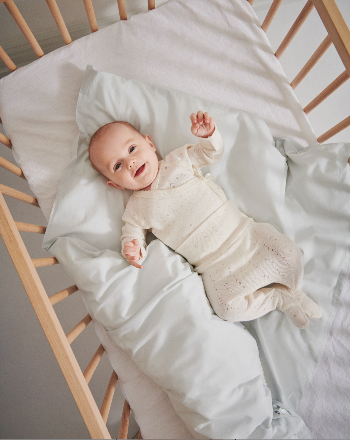 Pointelle Tut Wrap Layette Gift Set - White Flour