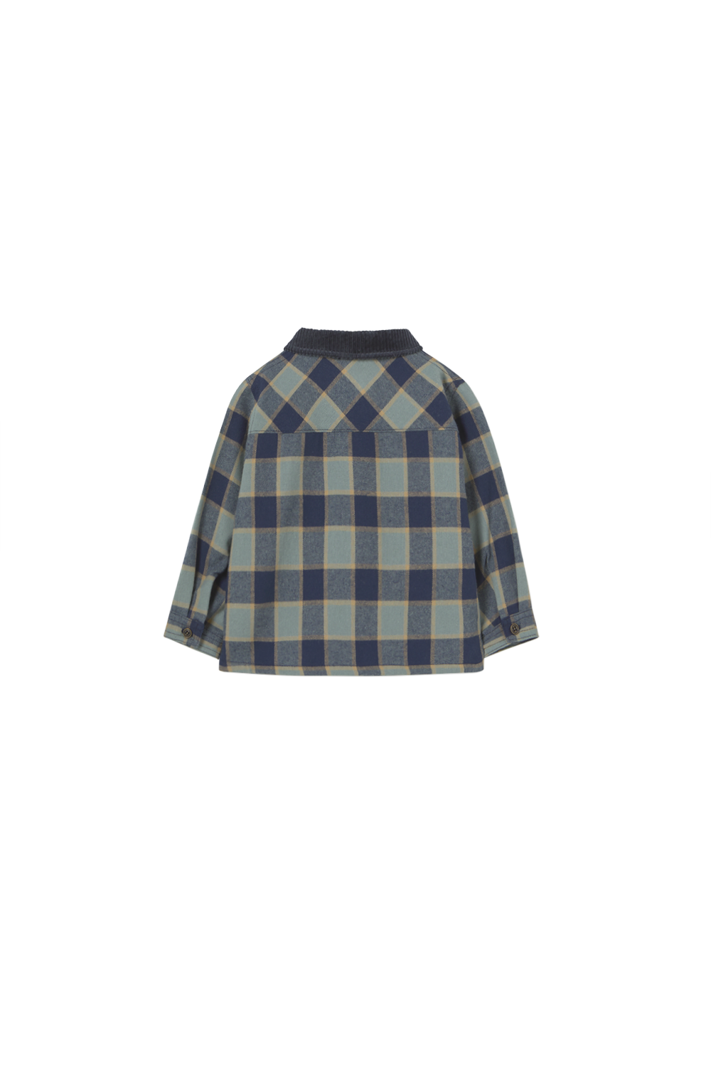 Check Flannel Top with Denim Corduroy Pants