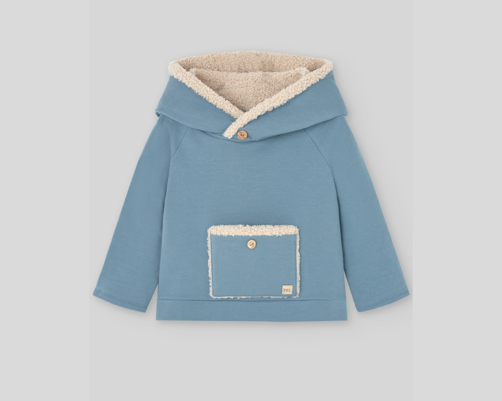 Blue Hooded Sweat Set