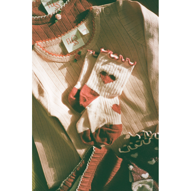 Vigga Cranberry Heart Socks 2 pack