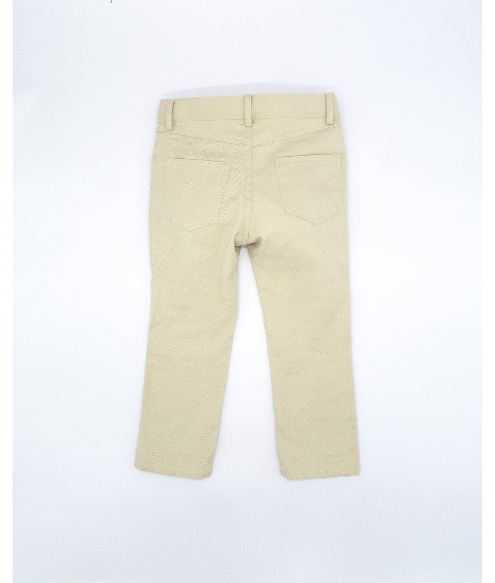 Beige Boy Twill Trousers