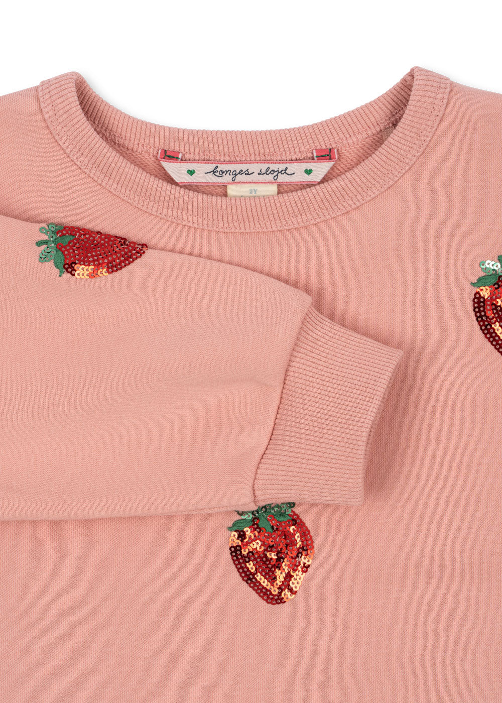 Lou Sequin Sweat Set - Strawberry Mellow Rose