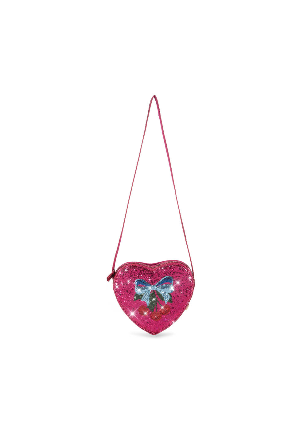 Tut Heart Sequin Purse Shoulder Bag - Sangria