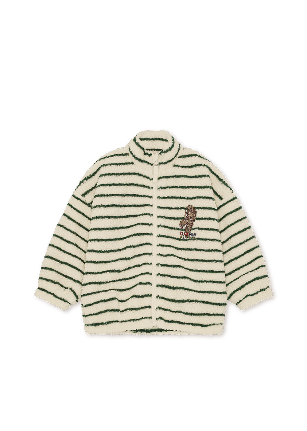 Jody Embroidered Teddy Jacket - Erba Stripe