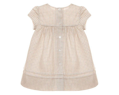 Beige Checkered Dress