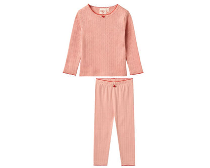 Liva Pointelle Set - Warm Pink