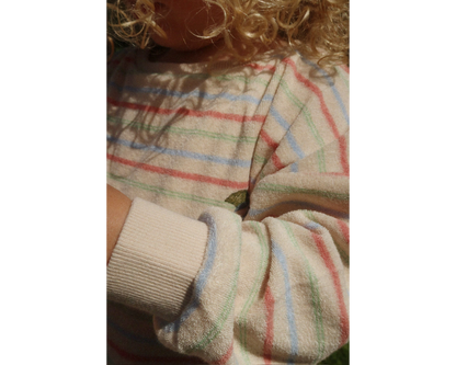 Itty Rib Sweat Short Set - Confetti Stripe