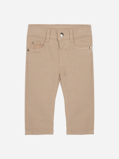 Blue Beige Flannel Pants Set