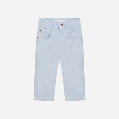 Ecru Long Sleeve and Light Blue Pants